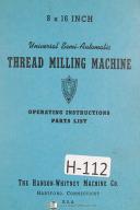 Hanson Whitney-Hanson Whitney Information 8 x 16 Inch Universal Semi-Auto Thread Milling Manual-Information-03